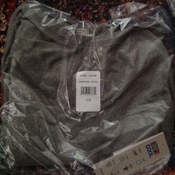 32 Degrees Men's Heat Gray Large Long Sleeve Sleep T-Shirt-Brand New In Package - Picture 3 of 5